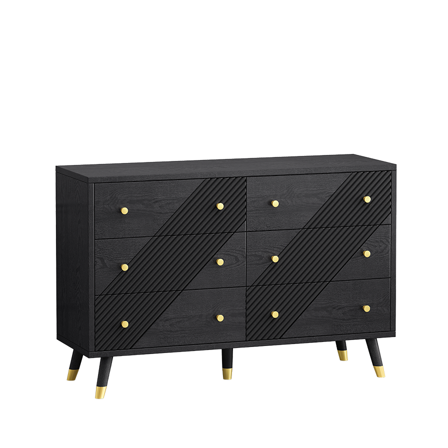 Obsidian 6-Drawer Dresser